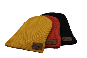 Super Slouch Leather Patch Beanie